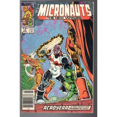 THE MICRONAUTS. THE NEW VOYAGES 18 - MARVEL 1986 - BAGGED BOARDED - FN (6.0)