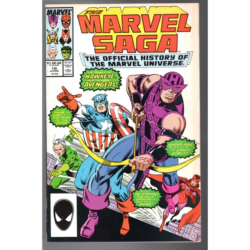 MARVEL SAGA 19 - MARVEL 1987 - BAGGED BOARDED - VF-(7.5)
