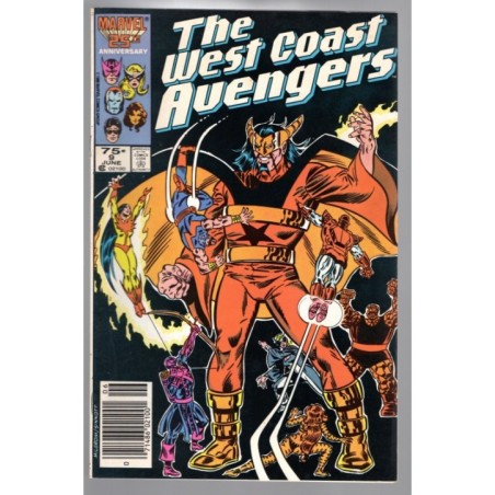 THE WEST COAST AVENGERS 9 - MARVEL 1986 - BAGGED BOARDED - VF (8.0)