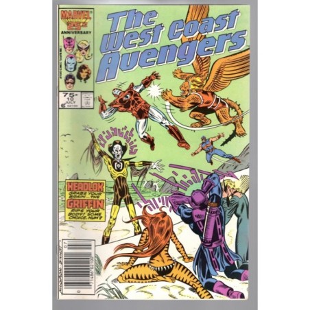 THE WEST COAST AVENGERS 10 - MARVEL 1986 - BAGGED BOARDED - VF (8.0)