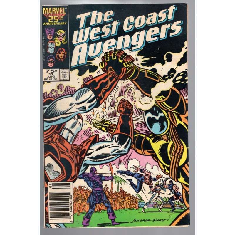 THE WEST COAST AVENGERS 11 - MARVEL 1986 - BAGGED BOARDED - FN (6.0)