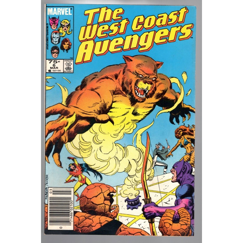 THE WEST COAST AVENGERS 6 - MARVEL 1986 - BAGGED BOARDED - VF (8.0)