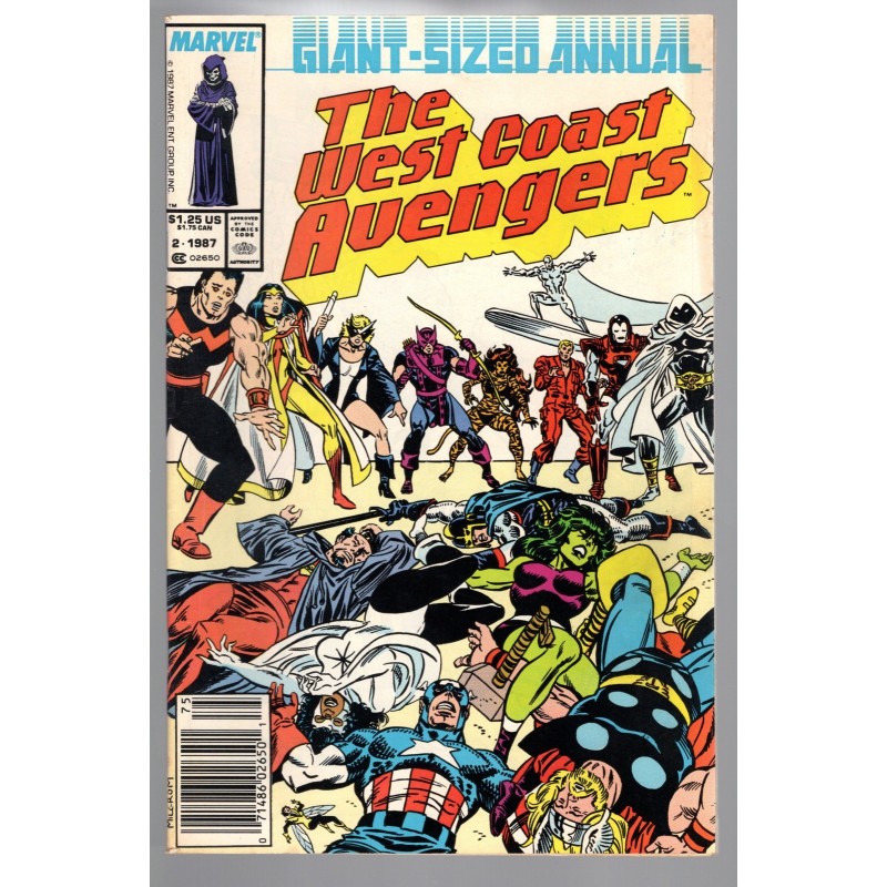 THE WEST COAST AVENGERS ANNUAL 2 - MARVEL 1987 - BAGGED BOARDED - VF-(7.5)