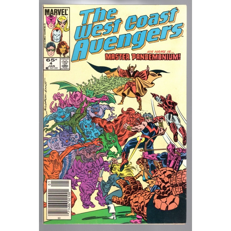 THE WEST COAST AVENGERS 4 - MARVEL 1986 - BAGGED BOARDED - VF (8.0)