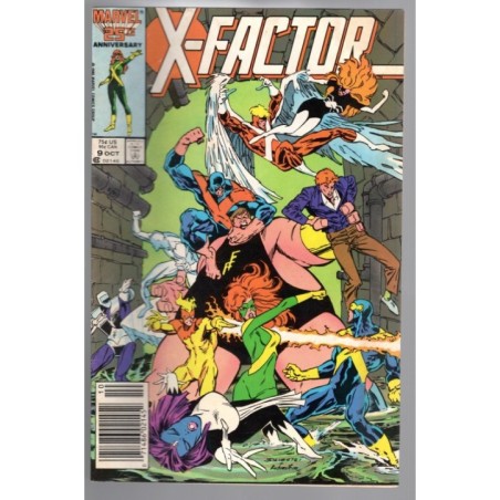 X-FACTOR 9 - MARVEL 1986 - BAGGED BOARDED - FN (6.0)