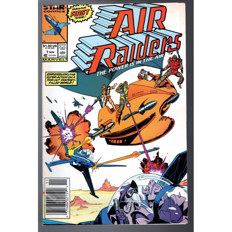 AIR RAIDERS 1 - MARVEL 1987 - BAGGED BOARDED - FN (6.0)