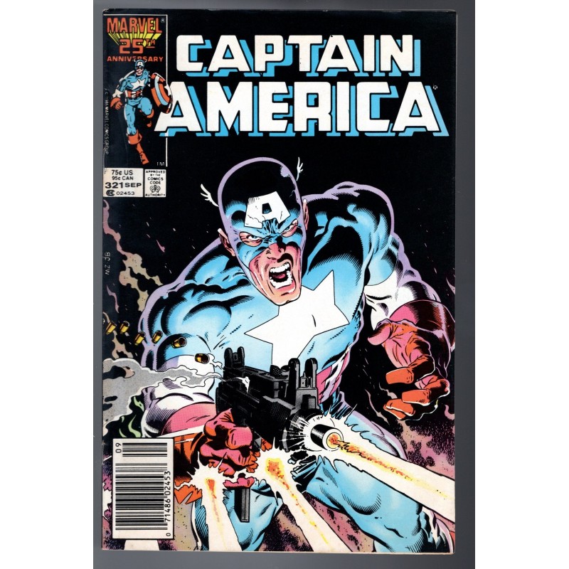 CAPTAIN AMERICA 321 - MARVEL 1986 - BAGGED BOARDED - VF+(8.5)