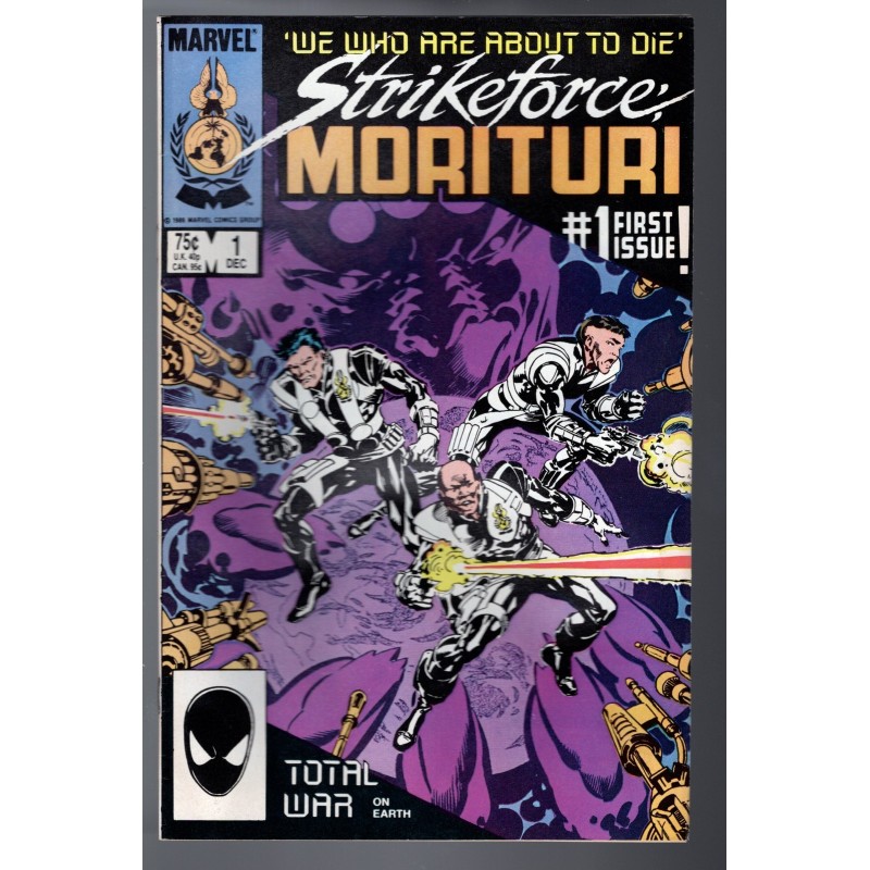 STRIKEFORCE: MORITURI 1 - MARVEL 1986 - BAGGED BOARDED - VG (4.0)