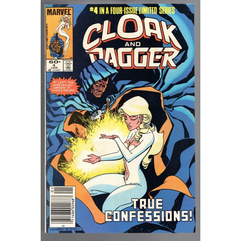 CLOAK AND DAGGER 4 - MARVEL 1984 - BAGGED BOARDED - VF/NM (9.0)