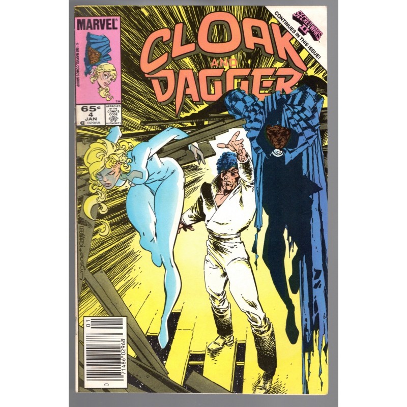 CLOAK AND DAGGER 4 - MARVEL 1985 - BAGGED BOARDED - VF (8.0)