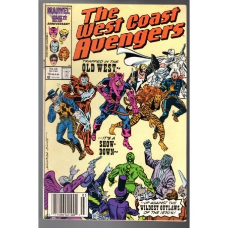 THE WEST COAST AVENGERS 18 - MARVEL 1987 - BAGGED BOARDED - VF-(7.5)