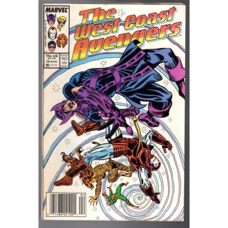 THE WEST COAST AVENGERS 19 - MARVEL 1987 - BAGGED BOARDED - VF+(8.5)