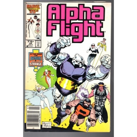ALPHA FLIGHT 36 - MARVEL 1986 - BAGGED BOARDED - FN+(6.5)
