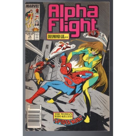 ALPHA FLIGHT 74 - MARVEL 1989 - BAGGED BOARDED - FN/VF (7.0)