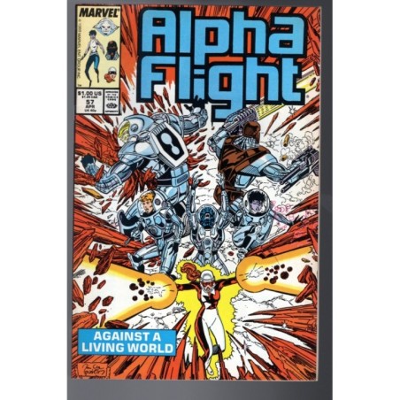 ALPHA FLIGHT 57 - MARVEL 1988 - BAGGED BOARDED - VF+(8.5)