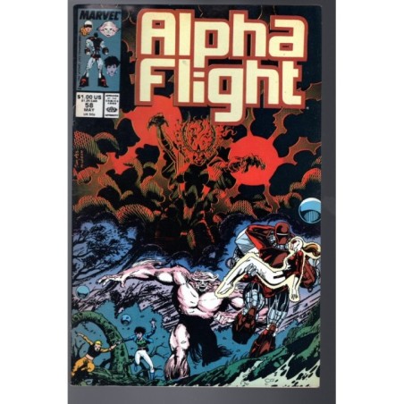 ALPHA FLIGHT 58 - MARVEL 1988 - BAGGED BOARDED - VF (8.0)