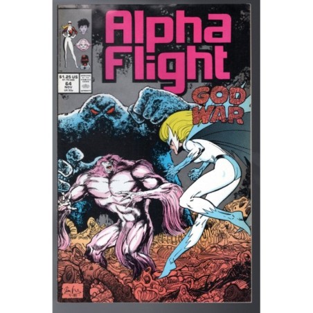 ALPHA FLIGHT 64 - MARVEL 1988 - BAGGED BOARDED - VF+(8.5)