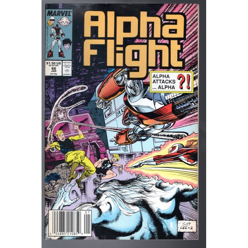 ALPHA FLIGHT 66 - MARVEL 1988 - BAGGED BOARDED - VF (8.0)