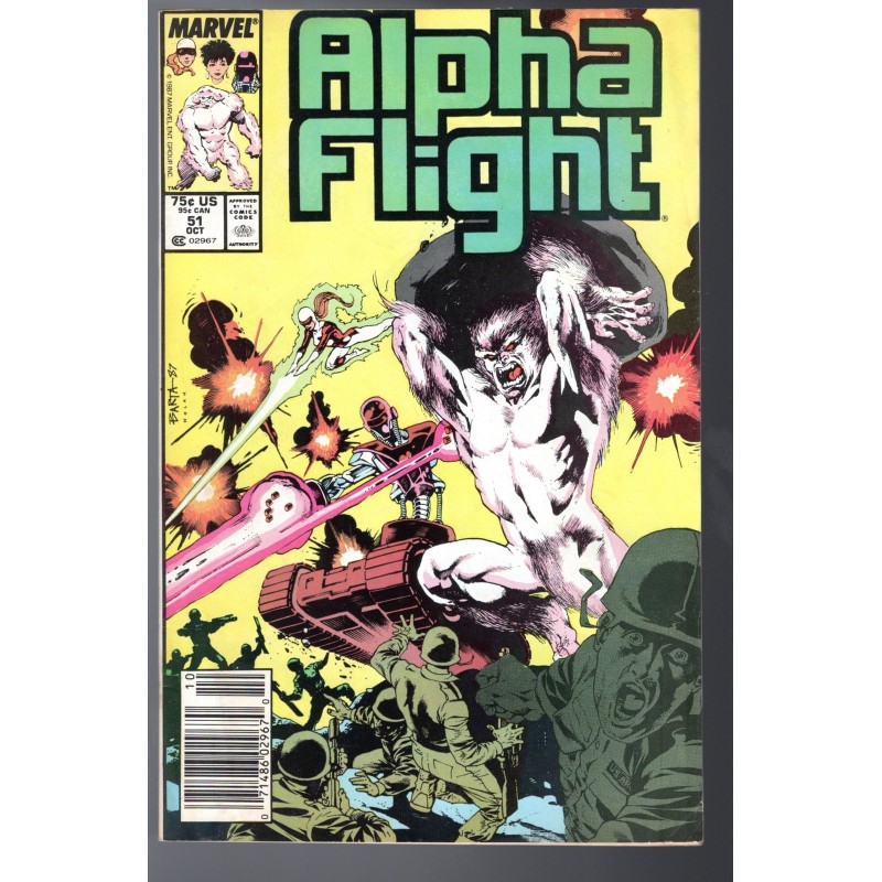 ALPHA FLIGHT 51 - MARVEL 1987 - BAGGED BOARDED - VF (8.0)