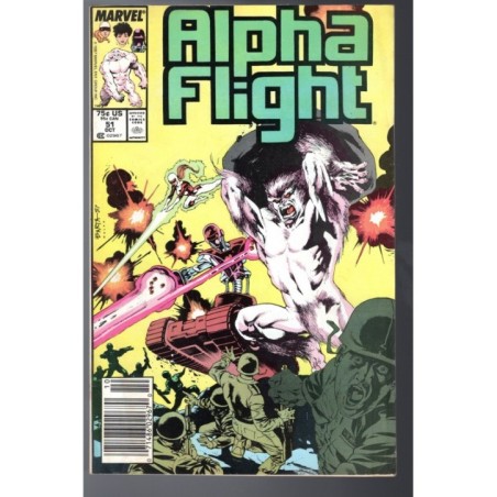 ALPHA FLIGHT 51 - MARVEL 1987 - BAGGED BOARDED - VF (8.0)