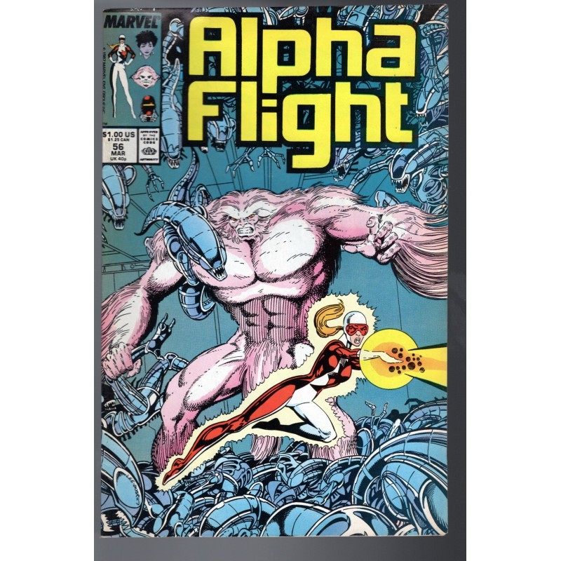 ALPHA FLIGHT 56 - MARVEL 1987 - BAGGED BOARDED - VF (8.0)