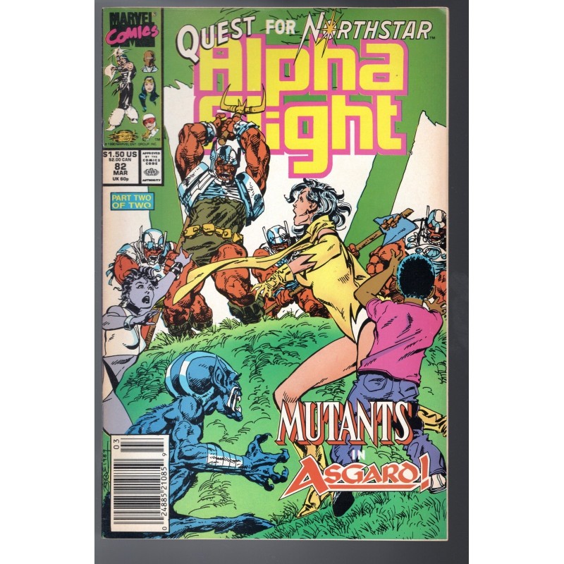 ALPHA FLIGHT 82 - MARVEL 1990 - BAGGED BOARDED - VF (8.0)