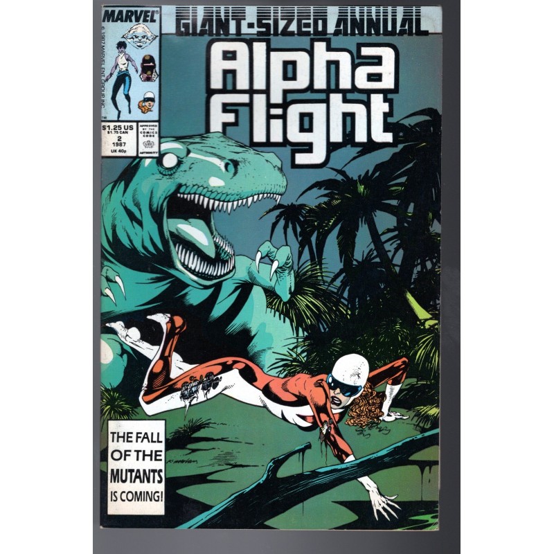 ALPHA FLIGHT ANNUAL 2 - MARVEL 1987 - BAGGED BOARDED - VF (8.0)