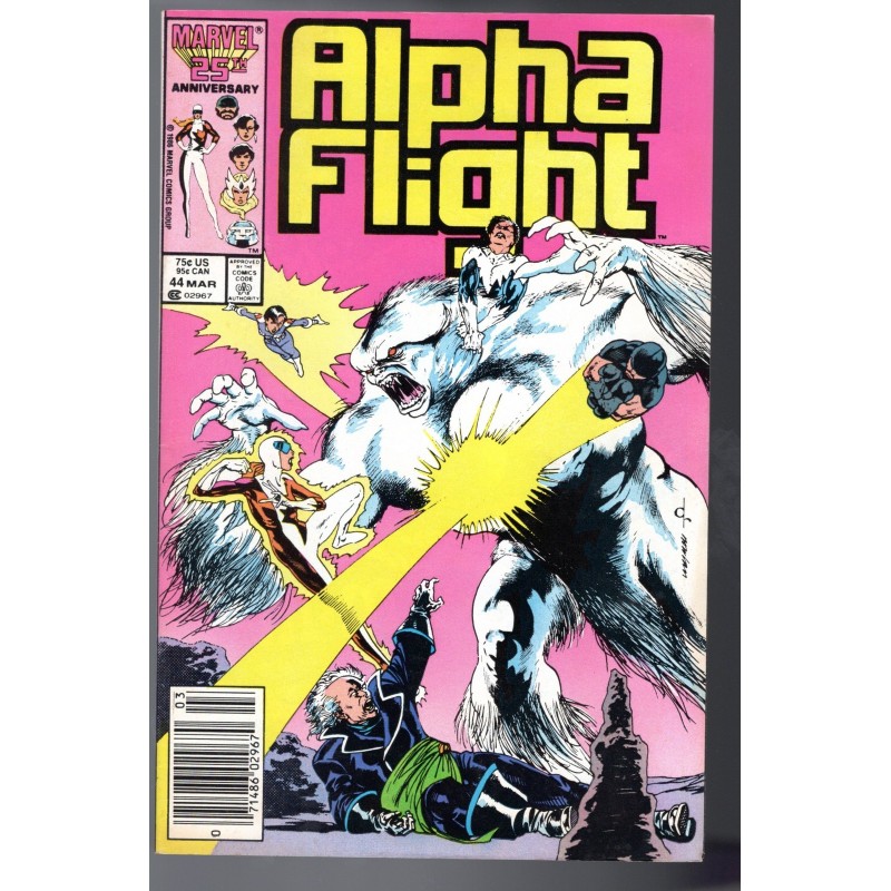 ALPHA FLIGHT 44 - MARVEL 1986 - BAGGED BOARDED - VF/NM (9.0)