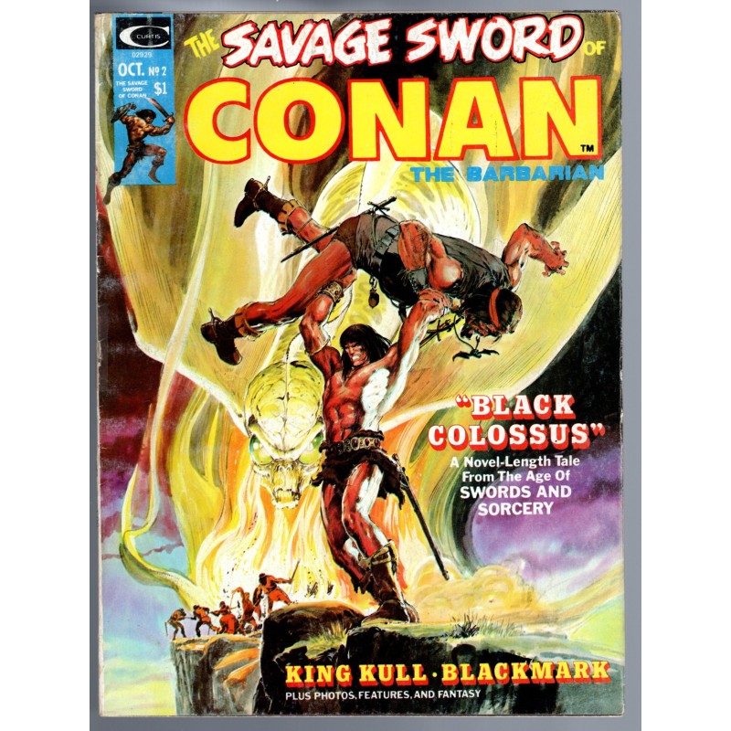 THE SAVAGE SWORD OF CONAN 2 - MARVEL 1974 - BAGGED BOARDED - FN- (5.5)