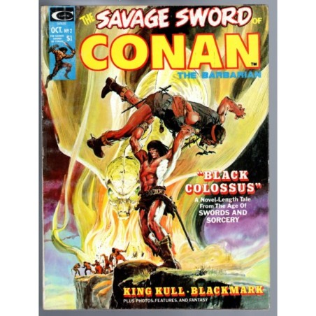 THE SAVAGE SWORD OF CONAN 2 - MARVEL 1974 - BAGGED BOARDED - FN- (5.5)