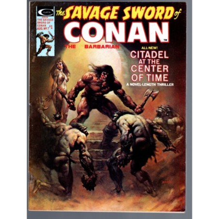 THE SAVAGE SWORD OF CONAN 7 - MARVEL 1975 - BAGGED BOARDED - VF-(7.5)