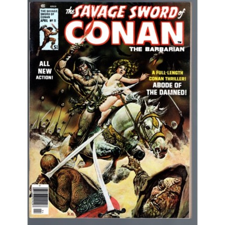THE SAVAGE SWORD OF CONAN 11 - MARVEL 1975 - BAGGED BOARDED - VF-(7.5)