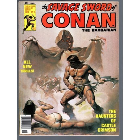THE SAVAGE SWORD OF CONAN 12 - MARVEL 1975 - BAGGED BOARDED - VF-(7.5)