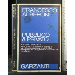 PUBBLICO & PRIVATO. FRANCESCO ALBERONI. GARZANTI.