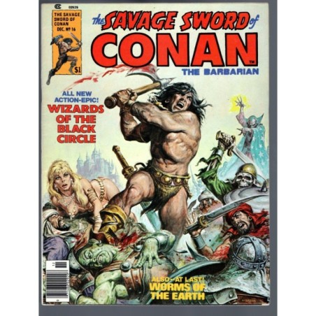 THE SAVAGE SWORD OF CONAN 16 - MARVEL 1976 - BAGGED BOARDED - VF (8.0)