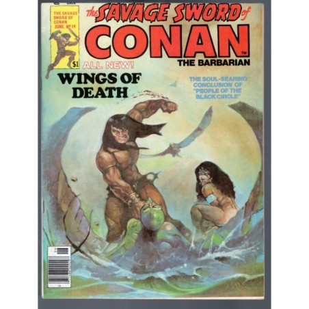 THE SAVAGE SWORD OF CONAN 19 - MARVEL 1976 - BAGGED BOARDED - FN+ (6.5)