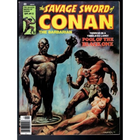 THE SAVAGE SWORD OF CONAN 22 - MARVEL 1976 - BAGGED BOARDED - VF (8.0)