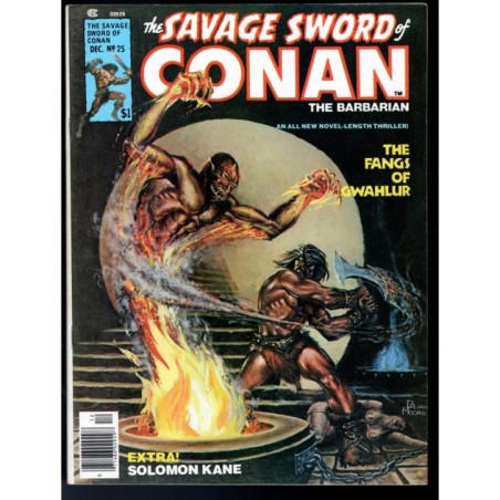 THE SAVAGE SWORD OF CONAN 25 - MARVEL 1976 - BAGGED BOARDED - VF/NM (9.0)