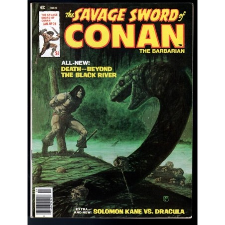 THE SAVAGE SWORD OF CONAN 26 - MARVEL 1976 - BAGGED BOARDED - VF/NM (9.0)