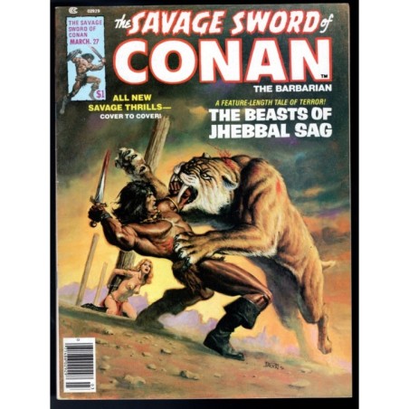 THE SAVAGE SWORD OF CONAN 27 - MARVEL 1976 - BAGGED BOARDED - VF/NM (9.0)