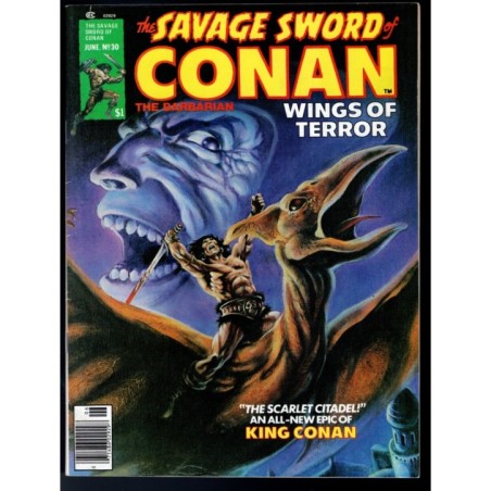 THE SAVAGE SWORD OF CONAN 30 - MARVEL 1977 - BAGGED BOARDED - VF (8.0)