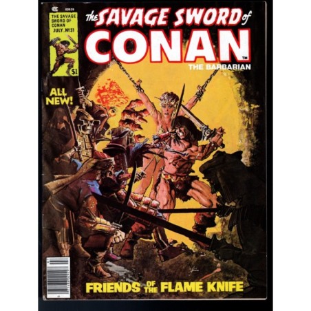 THE SAVAGE SWORD OF CONAN 31 - MARVEL 1977 - BAGGED BOARDED - VF (8.0)