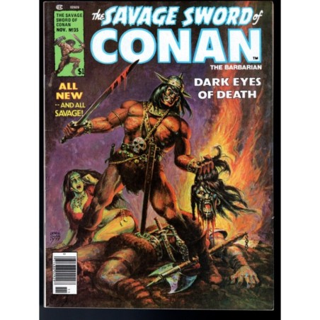 THE SAVAGE SWORD OF CONAN 35 - MARVEL 1977 - BAGGED BOARDED - VF (8.0)