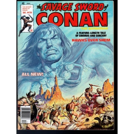 THE SAVAGE SWORD OF CONAN 36 - MARVEL 1977 - BAGGED BOARDED - NM-(9.2)