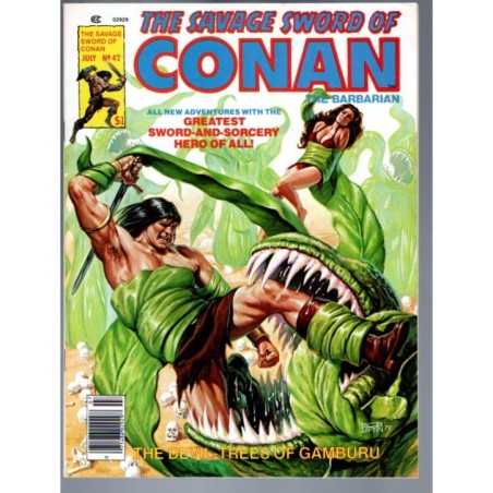 THE SAVAGE SWORD OF CONAN 42 - MARVEL 1978 - BAGGED BOARDED - NM-(9.2)