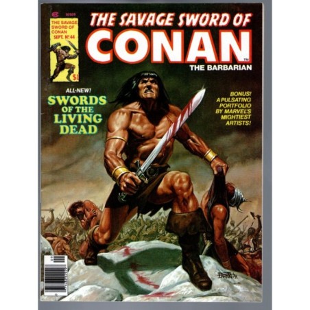 THE SAVAGE SWORD OF CONAN 44 - MARVEL 1978 - BAGGED BOARDED - VF/NM (9.0)