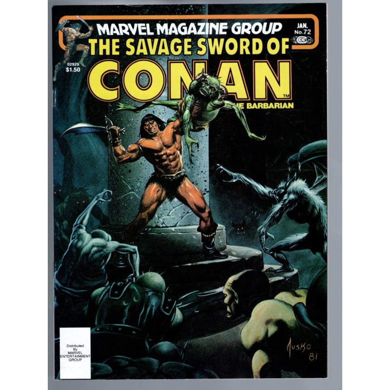 THE SAVAGE SWORD OF CONAN 72 - MARVEL 1980 - BAGGED BOARDED - NM-(9.2)