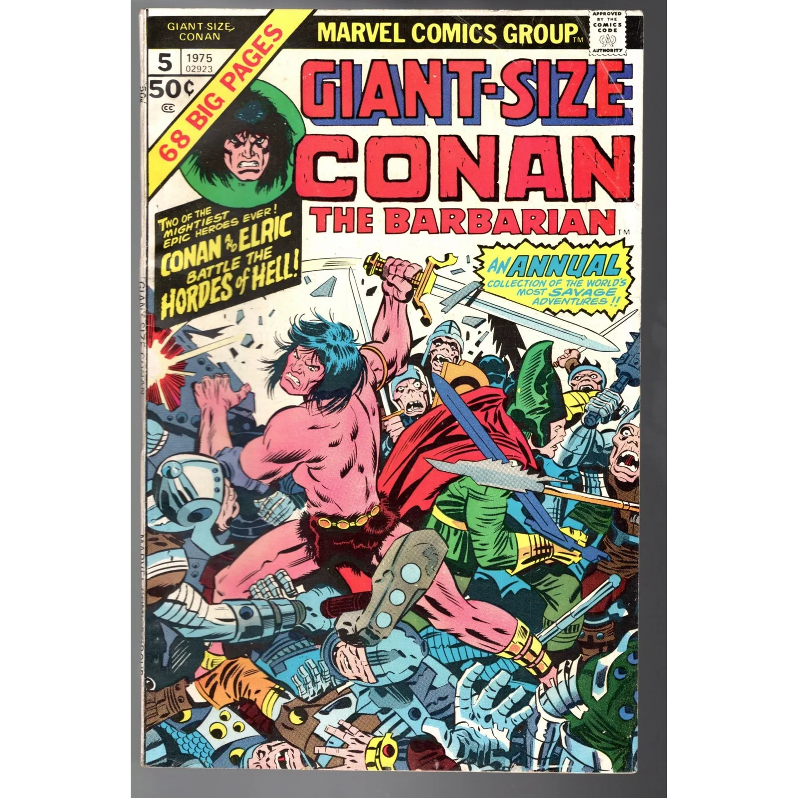 GIANT-SIZE CONAN THE BARBARIAN 5 - MARVEL 1975 - BAGGED BOARDED - FN/VF (7.0)