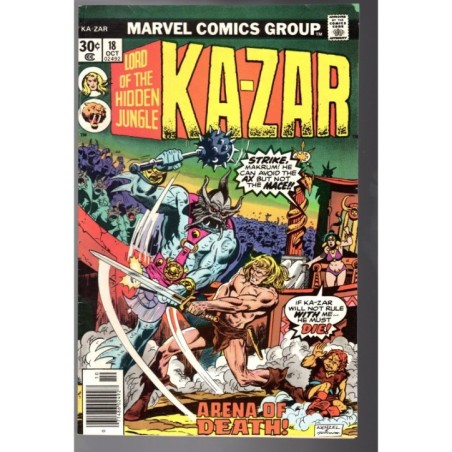 KA-ZAR 18 - MARVEL 1976 - BAGGED BOARDED - VF (8.0)
