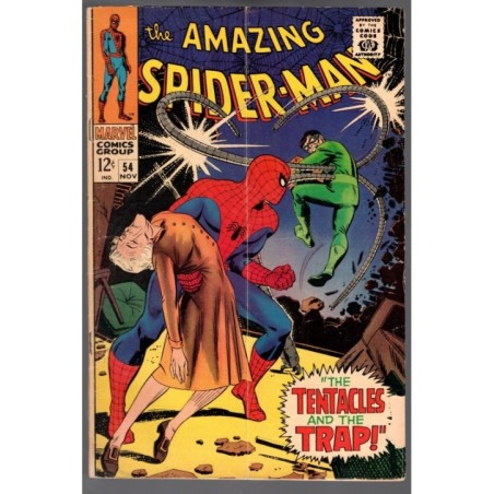 AMAZING SPIDER-MAN  54 - MARVEL 1967 - BAGGED BOARDED - GD/VG (3.0)